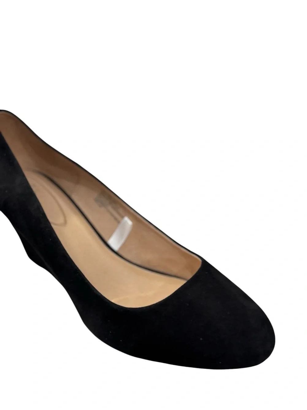Black Suede Wedge Pumps size 11 - Picture 4 of 7